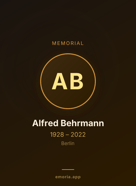 Memorial portrait of Alfred Behrmann