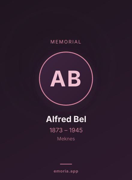 Memorial portrait of Alfred Bel