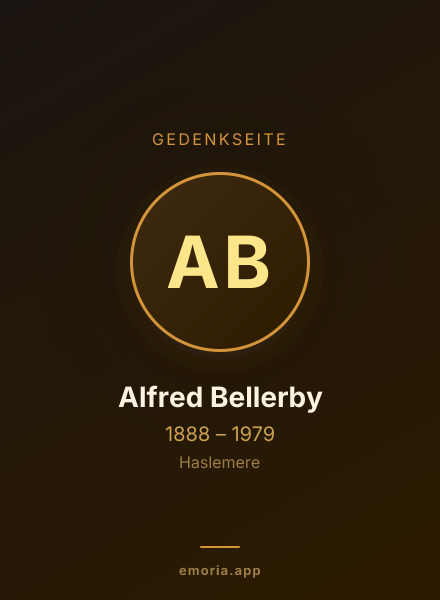 Gedenkportrait von Alfred Bellerby
