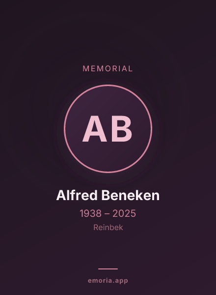 Memorial portrait of Alfred Beneken