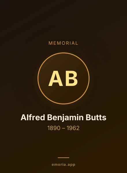 Memorial portrait of Alfred Benjamin Butts