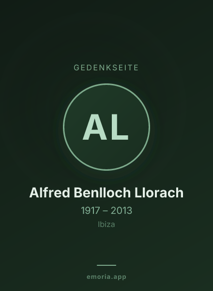 Gedenkportrait von Alfred Benlloch Llorach