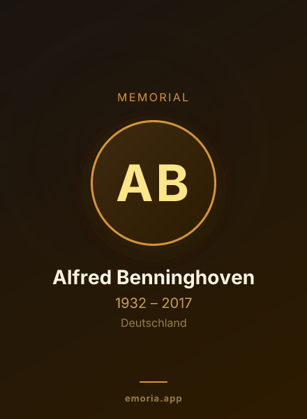 Memorial portrait of Alfred Benninghoven