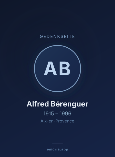 Gedenkportrait von Alfred Bérenguer