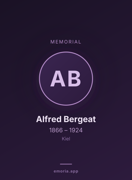 Memorial portrait of Alfred Bergeat