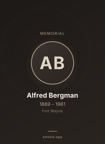Memorial portrait of Alfred Bergman