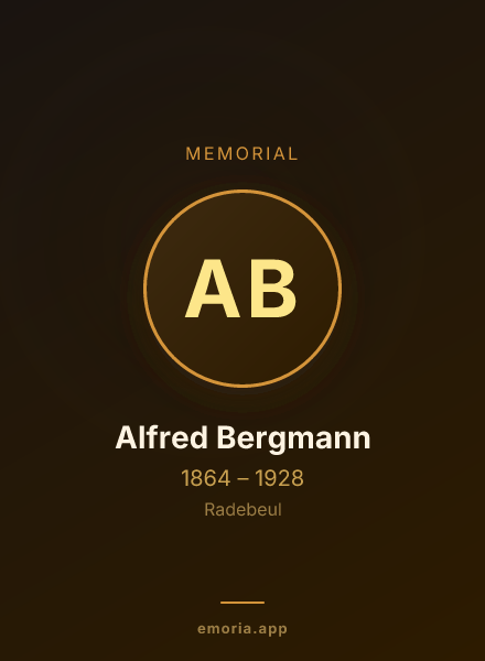 Memorial portrait of Alfred Bergmann