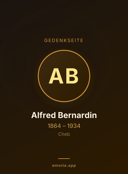 Gedenkportrait von Alfred Bernardin