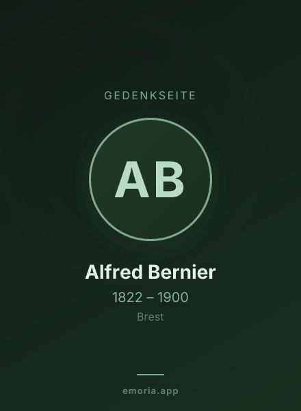 Gedenkportrait von Alfred Bernier