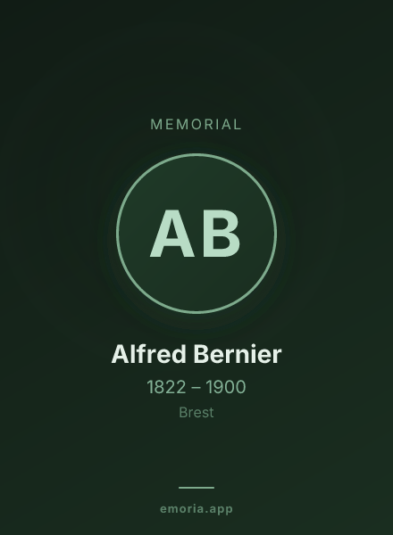 Memorial portrait of Alfred Bernier