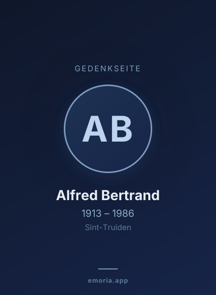 Gedenkportrait von Alfred Bertrand