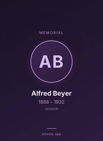 Memorial portrait of Alfred Beyer