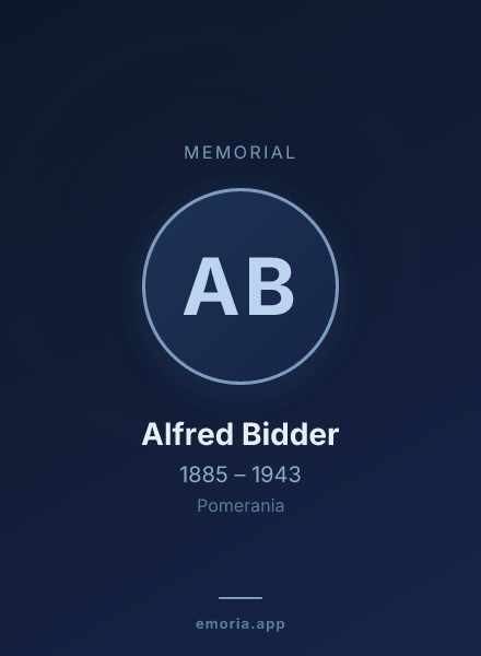 Memorial portrait of Alfred Bidder