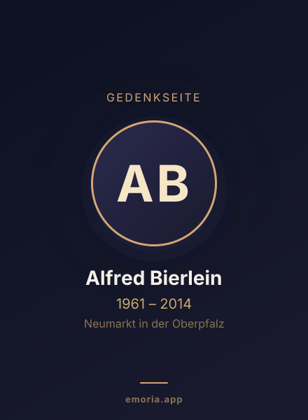Gedenkportrait von Alfred Bierlein