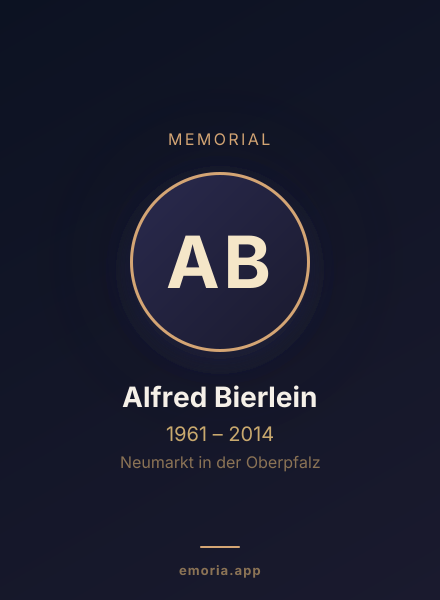 Memorial portrait of Alfred Bierlein