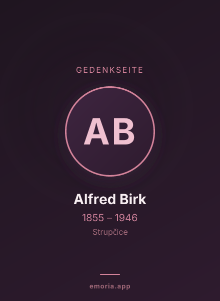 Gedenkportrait von Alfred Birk