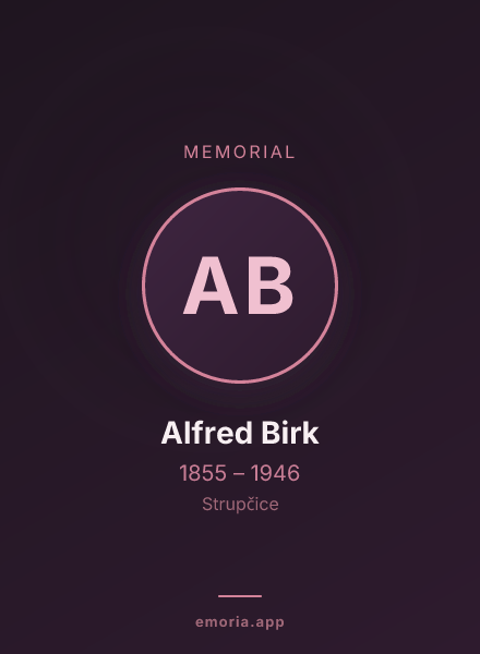 Memorial portrait of Alfred Birk