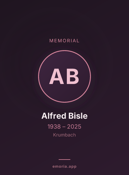 Memorial portrait of Alfred Bisle