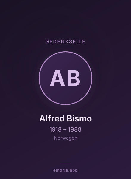 Gedenkportrait von Alfred Bismo