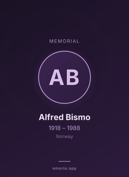 Memorial portrait of Alfred Bismo