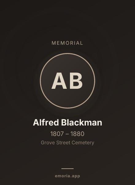 Memorial portrait of Alfred Blackman