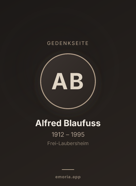Gedenkportrait von Alfred Blaufuss