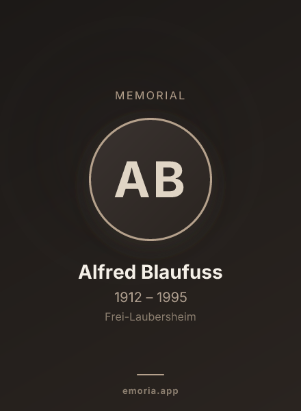 Memorial portrait of Alfred Blaufuss