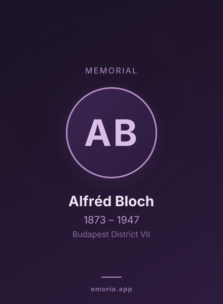 Memorial portrait of Alfréd Bloch