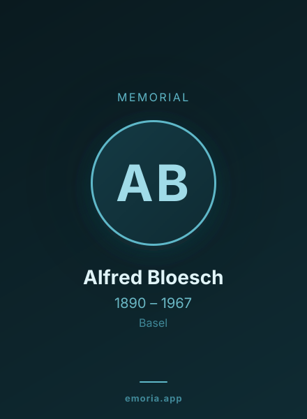 Memorial portrait of Alfred Bloesch