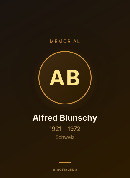 Memorial portrait of Alfred Blunschy