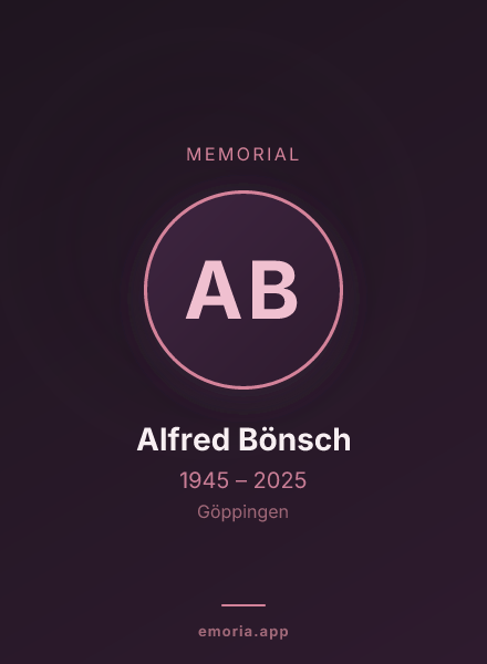 Memorial portrait of Alfred Bönsch