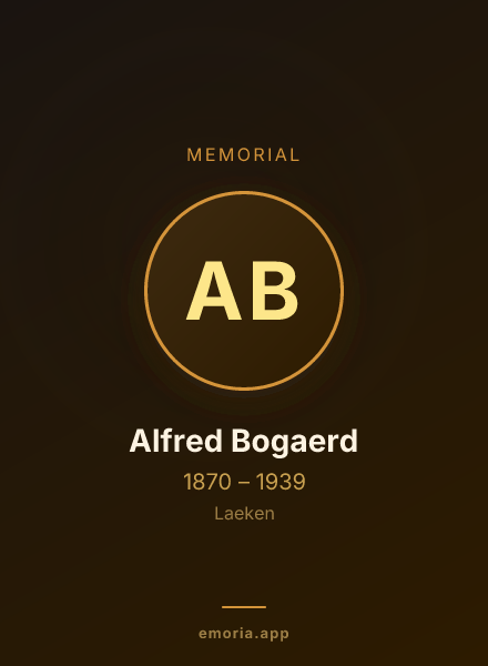 Memorial portrait of Alfred Bogaerd