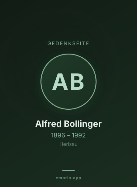 Gedenkportrait von Alfred Bollinger