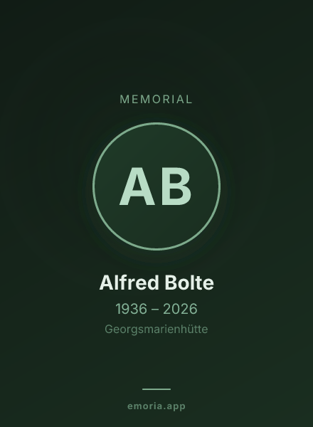 Memorial portrait of Alfred Bolte