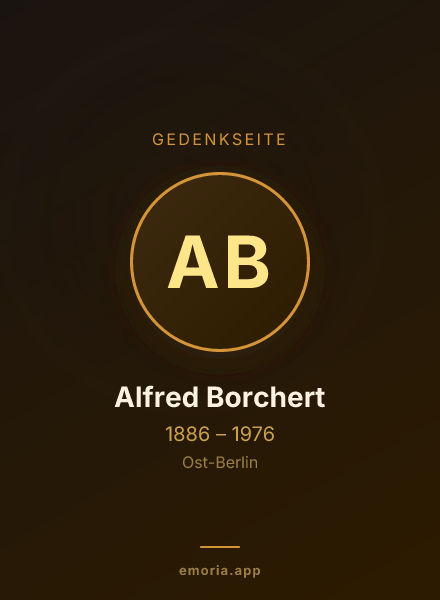 Gedenkportrait von Alfred Borchert