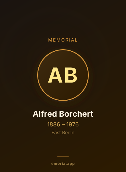 Memorial portrait of Alfred Borchert
