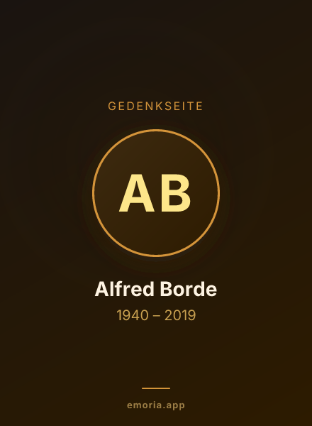 Gedenkportrait von Alfred Borde