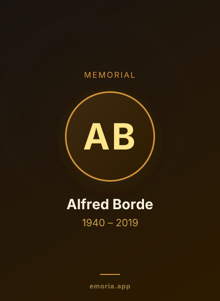 Memorial portrait of Alfred Borde
