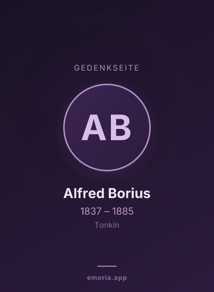 Gedenkportrait von Alfred Borius
