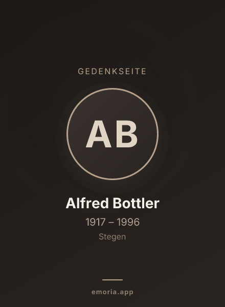 Gedenkportrait von Alfred Bottler