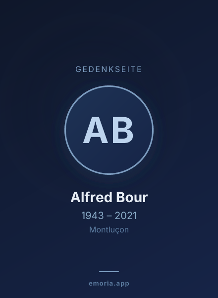Gedenkportrait von Alfred Bour