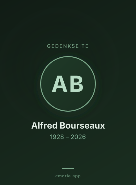 Gedenkportrait von Alfred Bourseaux