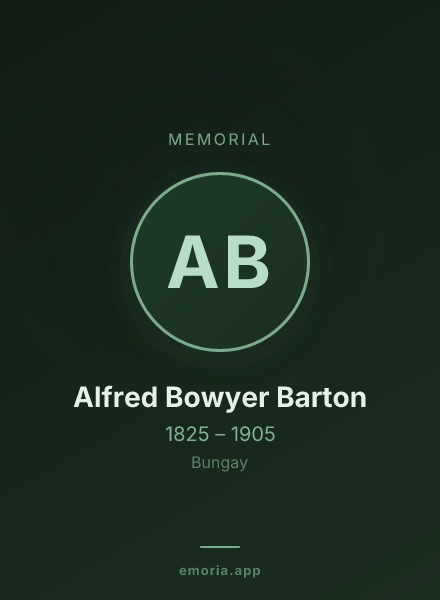 Memorial portrait of Alfred Bowyer Barton
