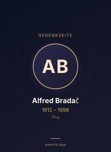 Gedenkportrait von Alfred Bradač