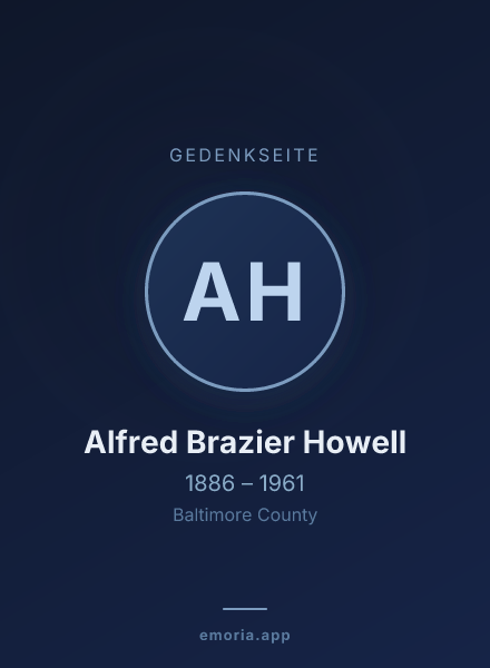 Gedenkportrait von Alfred Brazier Howell