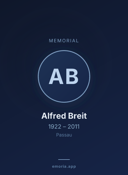 Memorial portrait of Alfred Breit