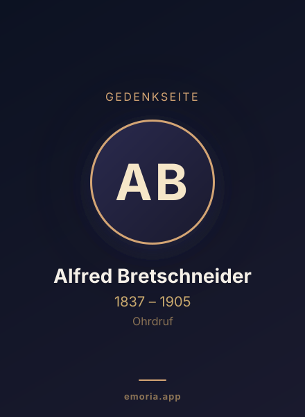 Gedenkportrait von Alfred Bretschneider
