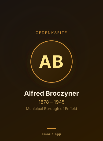 Gedenkportrait von Alfred Broczyner