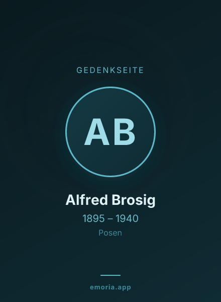 Gedenkportrait von Alfred Brosig