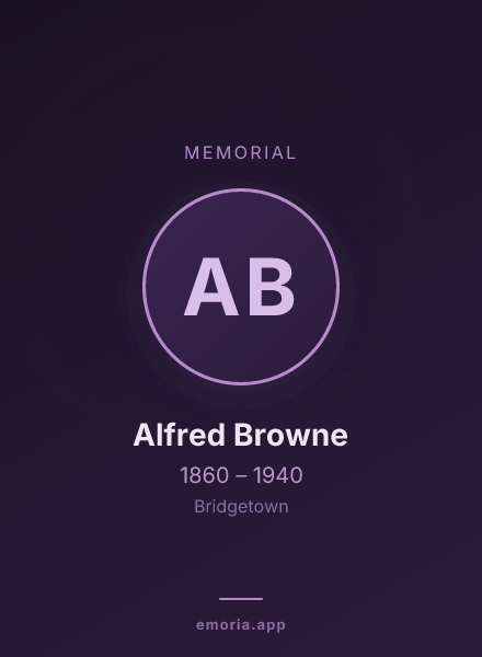 Memorial portrait of Alfred Browne